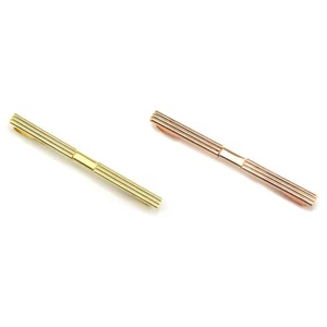 2 PCS Men's Solid Vertical Striped Collar Bar Pin Business Suits Shirt Brooch - Picture 1 of 8
