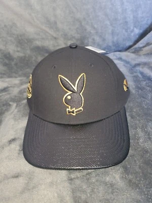PLAYBOY PREMIUM BUNNY STRAPBACK MENS UNISEX ADULT HAT BLACK GOLD 21609452 NEW - Image 1 of 4