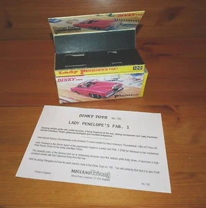 Dinky 100 Lady Penélope's Fab 1 caja de reproducción e instrucciones elige de la lista - Imagen 1 de 6