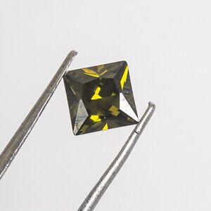 3.5 Ct Certified Natural Princess Cut Green Zircon Diamonds VVS Loose Gems U-047