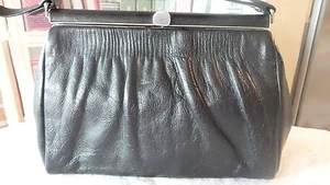 Vintage Black Leather Purse by Etra - Picture 1 of 10