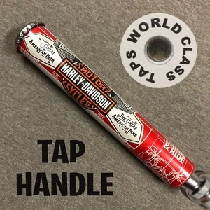 nice 6.5in slim BUDWEISER HARLEY DAVIDSON limited can BEER TAP HANDLE marker - Picture 1 of 4
