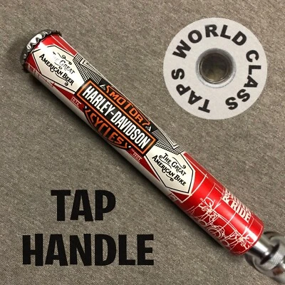 nice 6.5in slim BUDWEISER HARLEY DAVIDSON limited can BEER TAP HANDLE marker - Image 1 of 4