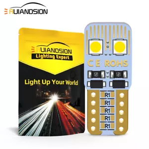Ruiandsion T10 LED Car Interior Light Bulb W5W Car Dome Light CANBUS 12V White - Foto 1 di 12
