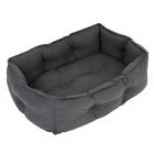 Dog Bed Made of Smooth Cuddly Fabric High Edge to Lean Against Machine Washable
