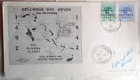 BAHAMAS 1942 COLUMBUS TAG COVER MIT SAN SALVADOR REPARIERTES DATUM POSTSTEMPEL