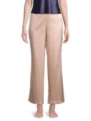 Pantalones de pijama Natori Glamour satinado salón solo talla L $120 champán #6 Foto 1 de 4