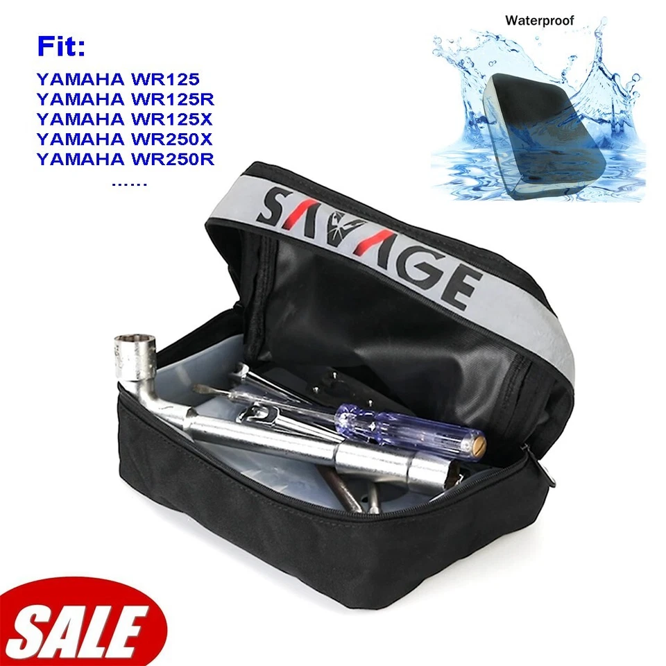 For YAMAHA WR125R/250F XT125R/660R YZ426F/450F Rear Seat Pack Luggage Saddle Bag - Image 1 of 4