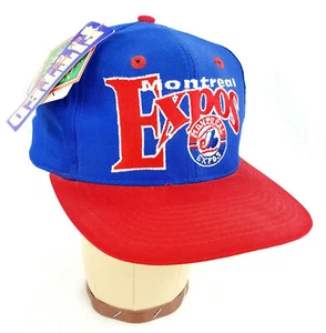 NEW Vtg Montreal Expos Spell Out Fitted Baseball Cap Hat, Size 7 (The Game) - Picture 1 of 7