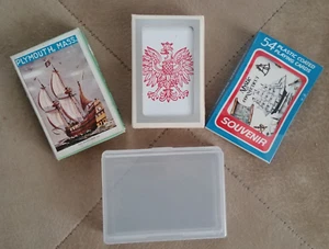 Lot 3 neue Spielkarten Decks Vintage Reise Staaten USA + Souvenir Poker Spiel Hülle - Bild 1 von 18
