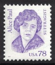 Scott 2943- Alice Paul, Great Americans- MNH 78c 1995- unused mint stamp