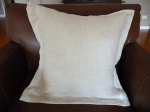 20x20 cushion w/insert Designers Guild Brera Lino Natural 100%Linen made by BEMZ - Picture 1 of 6