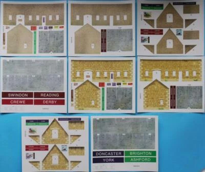 HORNBY X3574 SELBSTKLEBENDES PAKET FÜR R8007 BUCHUNGSHALLE ERSATZTEILE ZIEGEL + STEIN NEU