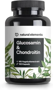 Glucosamin & Chondroitin hochdosiert - 180 Kapseln mit natürlichem Vitamin C - Bild 1 von 7