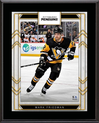 Mark Friedman Pittsburgh Penguins 10.5" x 13" Sublimated Player Plaque Cover