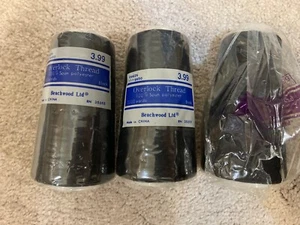 LOT of 3 NEW Beachwood Ltd. Overlock serger thread, Black, 3000 yrds - Picture 1 of 1