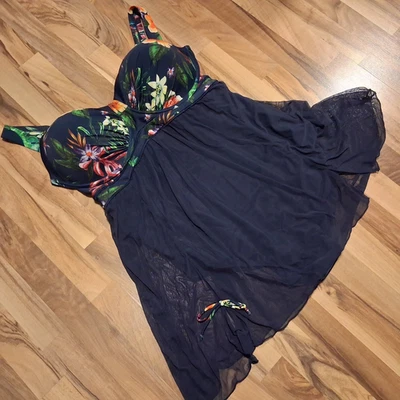 SHEEGO by Joe Browns Tolles Schwimmkleid Badeanzug Badekleid blau 56 E Bademode - Bild 1 von 4