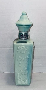 Vintage McGill Whisky Schnaps Flasche Dekanter Jadeit Grün Blau Milchglas Stopfen - Bild 1 von 14