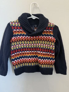 Janie and Jack Baby Jungen marineblau Fair Isle Pullover 12-18 Monate gebraucht, in einwandfreiem Zustand - Bild 1 von 8