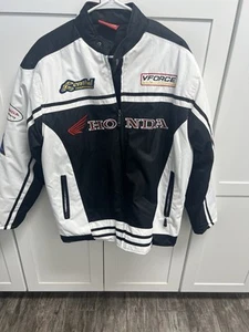 Youth XXXl Honda Racing Jacket Black White - Picture 1 of 6