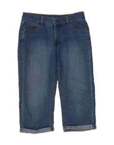 WRANGLER Womens Capri Jeans US 4 Small W30 L18 Blue Cotton AM18 - Picture 1 of 3