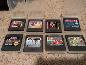 SEGA Game Gear Lot of 8 Games With 7 Dust Covers Sonic Racing Columns Star Trek