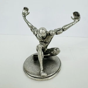 Jac Zagoory Designs NYC Atlas Pen Holder Solid Pewter Modern Art Desk Accessory - Picture 1 of 9