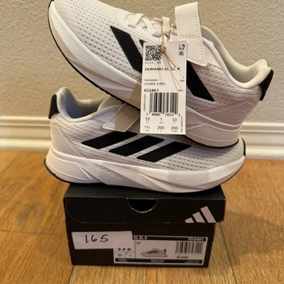 Adidas Duramo White Black Preschool Running Boys Girls Sneakers Shoes IG2461 1.5 - Image 1 of 4