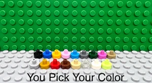 LEGO 1x1 Round Tile with Bar and Pin Holder "You Pick Your Color and Qty" NEW - Picture 1 of 47
