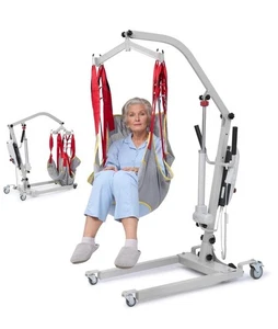 Electric Patient Lift Transfer Chair Folding Patient Lift 510lbs with U-Sling - Picture 1 of 9
