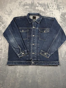 Sean John Jacket Mens 2XL Blue Denim Jean Button Up Hip Hop Streetwear Urban - Picture 1 of 8