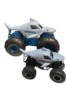 Monster Jam Megalodon Storm*NO REMOTE*&Monster Jam Small Megalodon*Both Untested - Picture 1 of 6