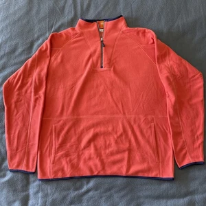 Suéter Peter Millar Para Hombres XL Rosa Salmón 1/4 Cremallera Golf Bolsillos Polar Pullover - Imagen 1 de 8