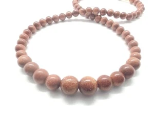 Goldstone Necklace Fashion 8mm Jewellery Sun Sitara, - Picture 1 of 2