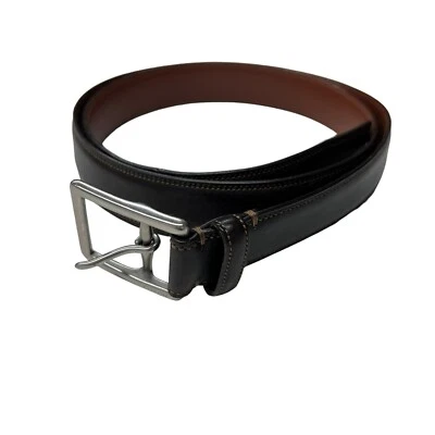 Cinturón de piel de becerro COACH hebilla de latón negro y marrón para hombre 40" 100 cm 3752 B7 Foto 1 de 4