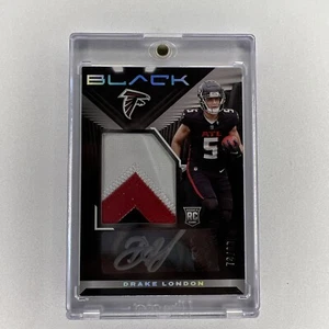 2022 Panini Black Football Drake London Rpa 73\99 Tri-color - Picture 1 of 2