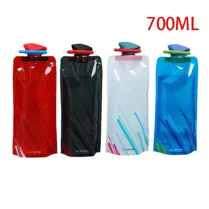 Faltbare Flexible Trinkflasche Wasserflasche 700ML Sportflasche Outdoor 2 STÜCK - Bild 1 von 15