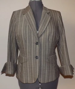 Womens Anne Klein Blazer Size 8 Petite Brown Multicolored - Picture 1 of 5