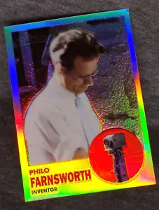 2009 TOPPS Heritage ⇨ Philo Farnsworth C46 Chrome REFRACTOR ✹ serial #'d / 76 ! - Picture 1 of 1