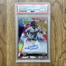 2020 BOWMAN'S BEST JUAN SOTO AUTO GOLD REFRACTOR /50 PSA 10 WASHINGTON NATIONALS