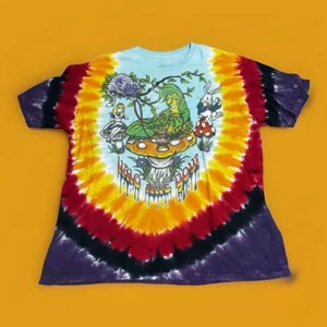 Alice im Wunderland We’re All Mad Here Tie Dye T XL 2014 Liquid Blue Mad Hatter - Bild 1 von 11