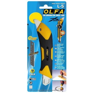 Cutter OLFA L-5 lama 18mm per gomma corda tessuti e puntale piega made in Japan - Foto 1 di 6