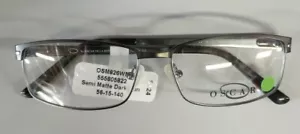 OSCAR DE LA RENTA Black Matte/Silver Eyeglasses frame NEW 56-15-140 OSM826WM - Picture 1 of 4
