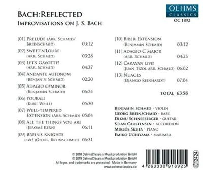Benjamin Schmid - Johann Sebastian Bach: Bach:Refle... - Benjamin Schmid CD KGVG - Bild 1 von 2