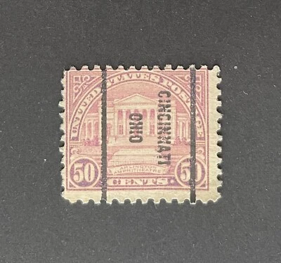 Cincinnati, Ohio Tipo 61 Precancelado 50 centavos Anfiteatro Arlington EE. UU. #701 - OH Foto 1 de 2