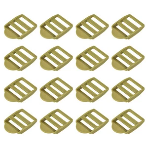 16Pcs Plastic Ladder Slider, 1" (25mm) Khaki Adjustable Lock Buckles - Picture 1 of 7