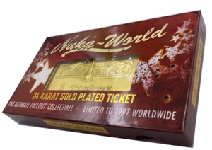 Fallout Nuka-Cade World Gold Plated Ticket Limited To 1997 Worldwide - Picture 1 of 3