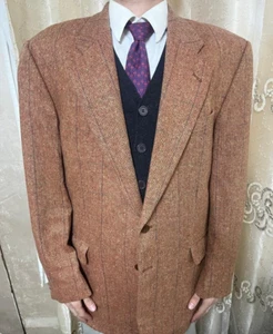 Vintage Karl Lagerfeld handtailored bespoke alpaca wool suit jacket blazer 46R - Picture 1 of 11