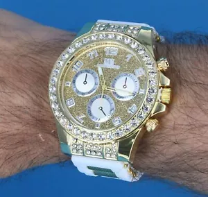 Herren Eis Luxus Lünette Silikon Band GP Uhren Carlos Uhr - Bild 1 von 7