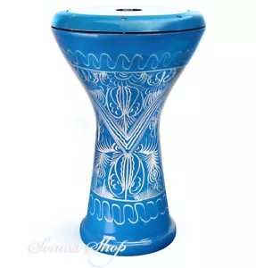 Middle Eastern Pro Solo Darbuka Darabuka Cast Aluminium Hand Engraved with - Picture 1 of 5